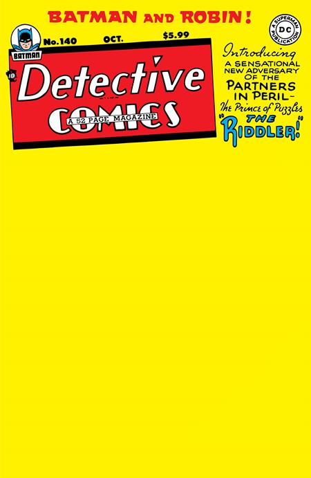 DETECTIVE COMICS #140 FACSIMILE EDITION CVR B BLANK CARD STOCK VAR (10/03/2023)