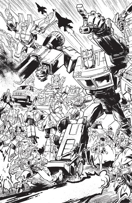 TRANSFORMERS #9 CVR G B&W JASON HOWARD CONNECTING EU ANNIVERSARY VAR (06/11/2024)