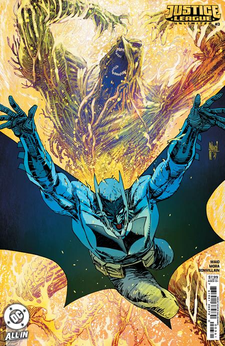 JUSTICE LEAGUE UNLIMITED #3 CVR E GUILLEM MARCH RAISED UV FOIL VAR (EST 01/22/2025)