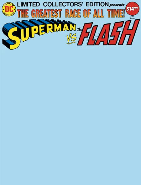 LIMITED COLLECTORS EDITION #48 SUPERMAN VS THE FLASH FACSIMILE EDITION CVR C BLANK VAR (EST 01/22/2025)