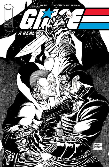GI JOE A REAL AMERICAN HERO #313 CVR B ANDY KUBERT B&W VAR (EST 01/22/2025)