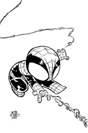 AMAZING SPIDER-MAN #51 SKOTTIE YOUNG'S BIG MARVEL VIRGIN BLACK AND WHITE VARIANT (EST 06/05/2024)