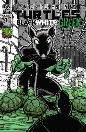 Teenage Mutant Ninja Turtles: Black, White, and Green #1 Variant 40th Anniversary (Berger) (05/08/2024)