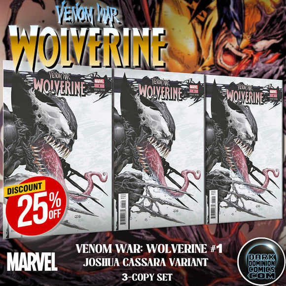 VENOM WAR: WOLVERINE #1 JOSHUA CASSARA VARIANT [VW] (3-COPY BUNDLE) (EST 09/11/2024)