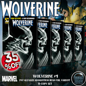 WOLVERINE #1 PAT GLEASON ADAMANTIUM HEAD FOIL VARIANT (5-COPY BUNDLE) (EST 09/11/2024)