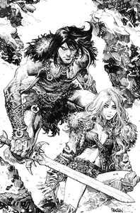 CONAN BARBARIAN #13 FOC PANOSIAN B&W INKS VIRGIN (MR) (07/24/2024)