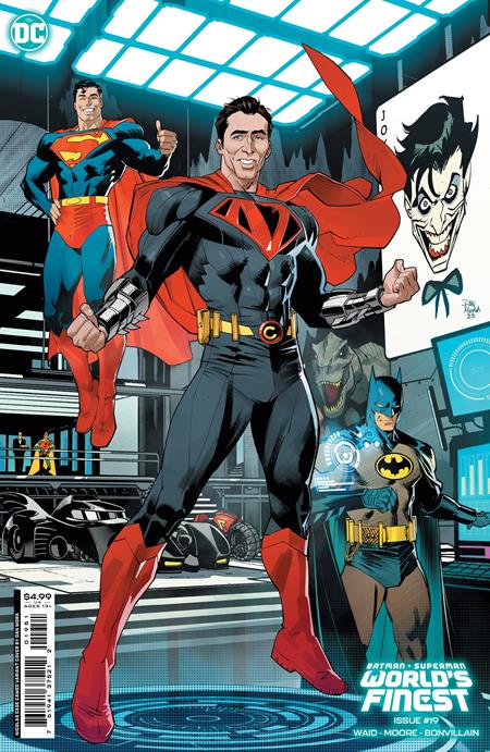 BATMAN SUPERMAN WORLDS FINEST #19 CVR C DAN MORA NICOLAS CAGE SUPER-VARIANT CARD STOCK VAR (09/19/2023)