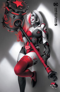 HARLEY QUINN BLACK WHITE REDDER #5 (OF 6) CVR B WARREN LOUW VAR (11/21/2023)