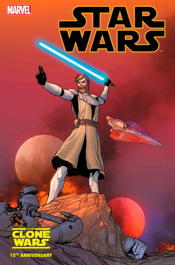 STAR WARS 37 GIUSEPPE CAMUNCOLI OBI-WAN STAR WARS: CLONE WARS 15TH ANNIVERSARY VARIANT [DD] (08/09/2023)