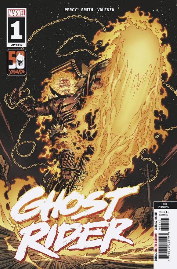 GHOST RIDER 1 CORY SMITH 3RD PRINTING VARIANT (06/08/2022)(Limit 1 Per Customer)