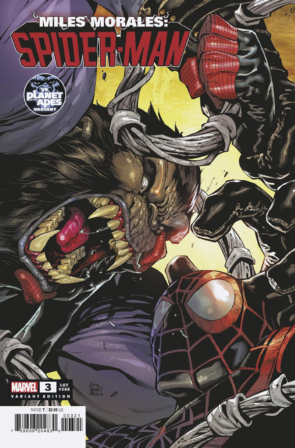 MILES MORALES: SPIDER-MAN 3 STEGMAN PLANET OF THE APES VARIANT (02/01/2023)