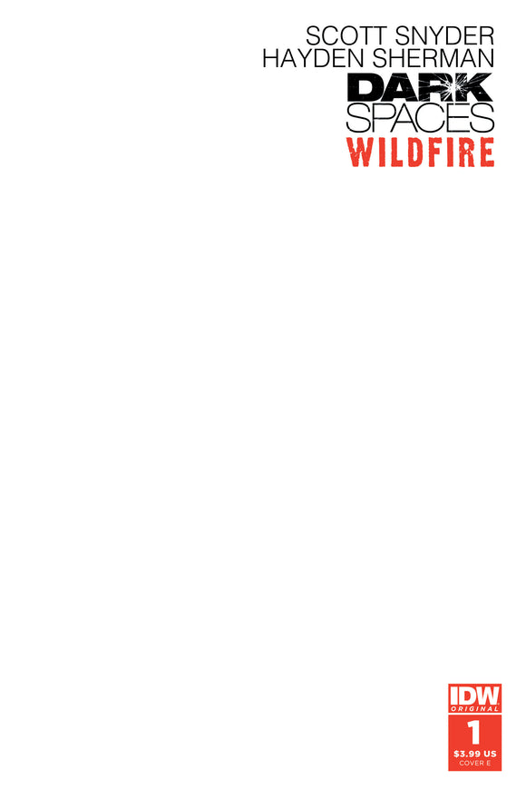 Dark Spaces: Wildfire #1 Variant E (Sketch) (08/03/2022)