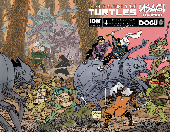 Teenage Mutant Ninja Turtles/Usagi Yojimbo: WhereWhen #4 Cover A (Sakai) (06/28/2023)